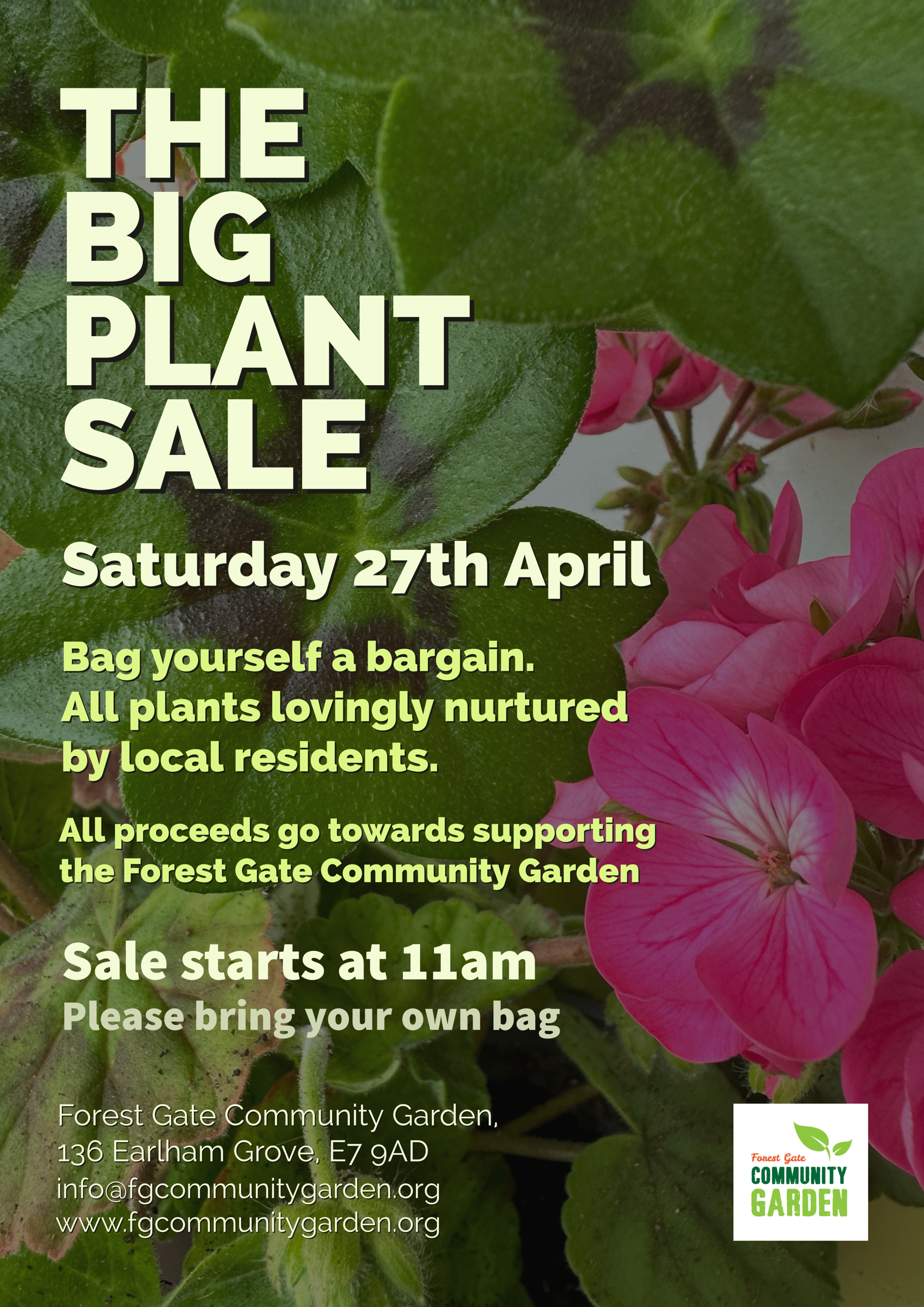 flyer for plant sale on april 27th