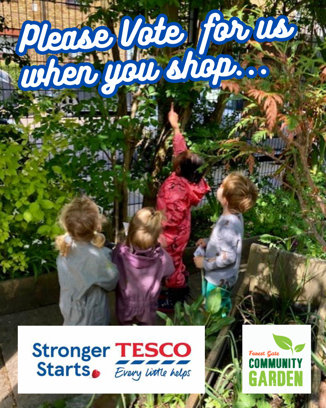 please vote for us when you shop in Tesco